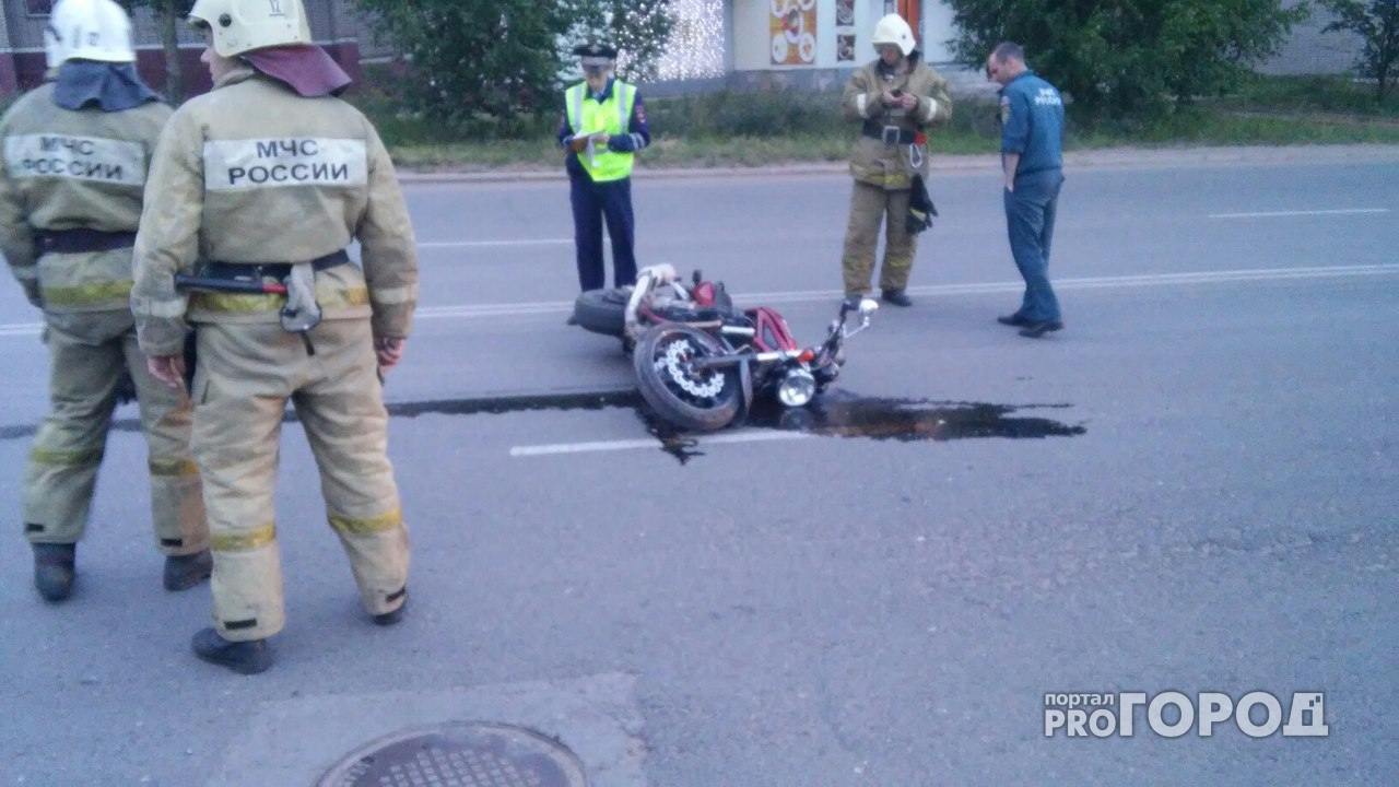 На улице Луначарского пьяный мотоциклист сбил пешехода
