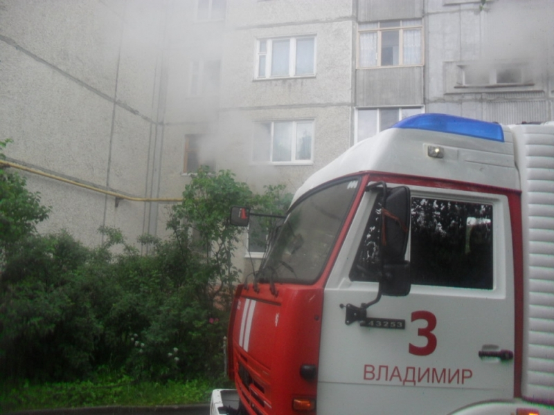 Во Владимире произошло два пожара в многоквартирных домах