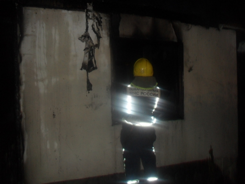 На пожаре в Александровском районе пострадал человек
