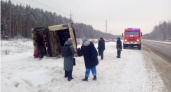 В Нижегородской области перевернулся рейсовый микроавтобус из Мурома