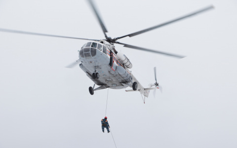 В Добрынском спасатели учатся прыгать с парашютом. Фото с места события