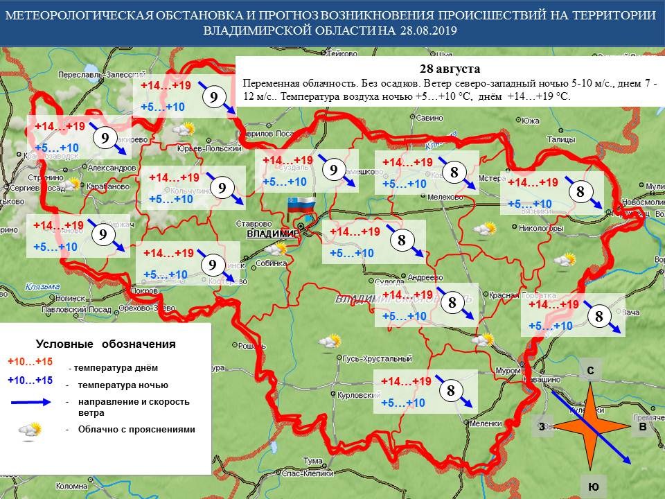 Карта осадков юрьев польский сейчас