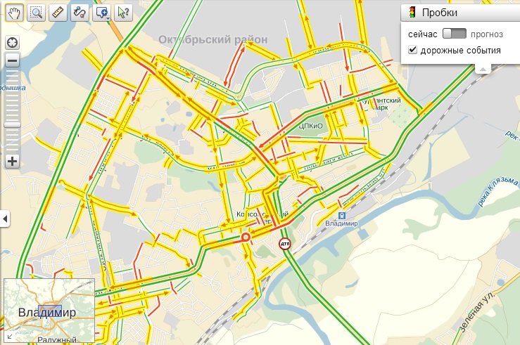 Пробки рязань сейчас онлайн окружная южная карта