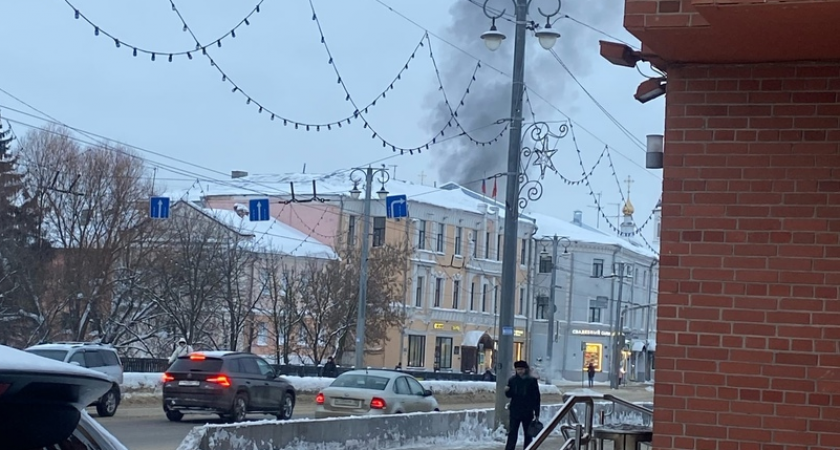 Утром в центре Владимира произошёл пожар