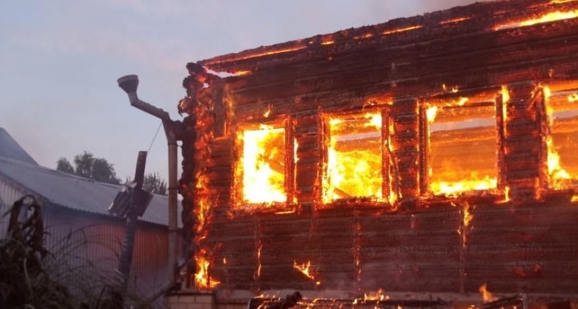 Крупный пожар унёс жизнь человека в Петушинском районе