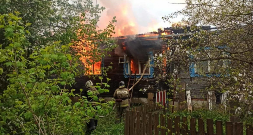 Крупный пожар в Собинском районе унёс жизнь мужчины