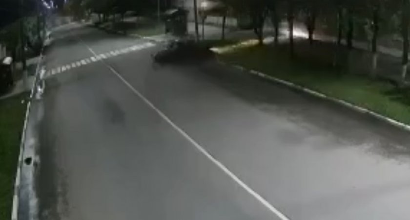 Дикий гонщик в Судогде снёс столб