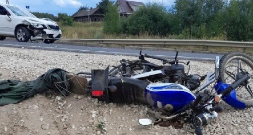 В жуткой аварии в Меленковском районе погиб водитель мопеда