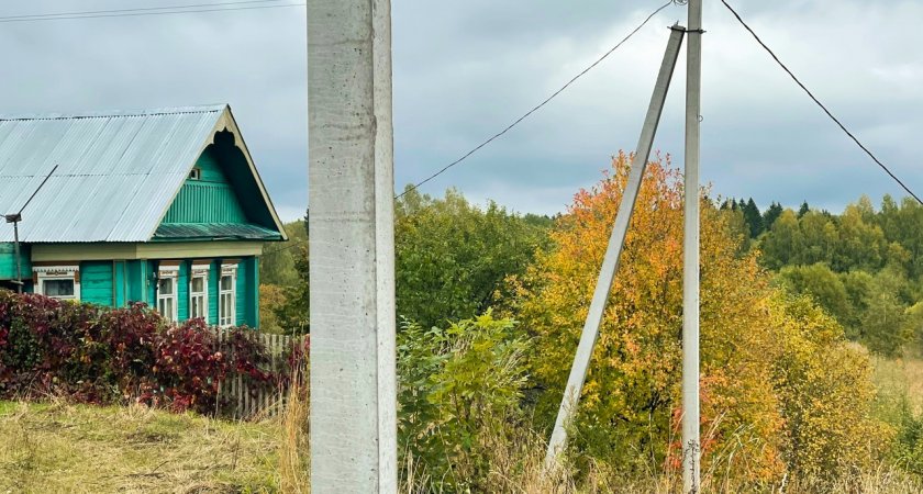 Жителям деревни Звягины Горы провели работы по замене опор и линий электропередач