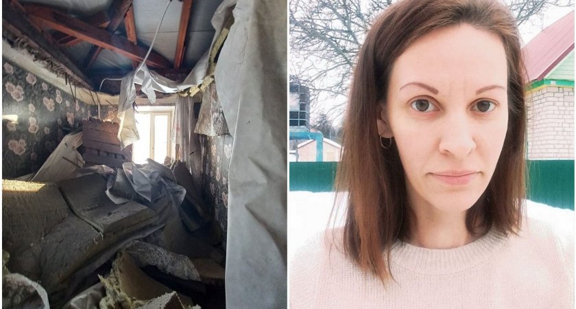 Чудом избежала беды: в спальне дома в Лакинске рухнул потолок