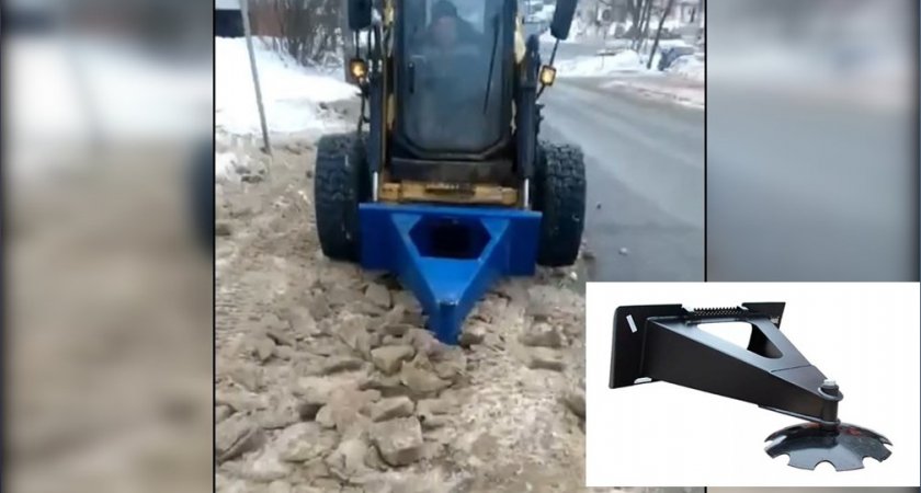 Во Владимире для скалывания наледи на дорогах используют новое оборудование
