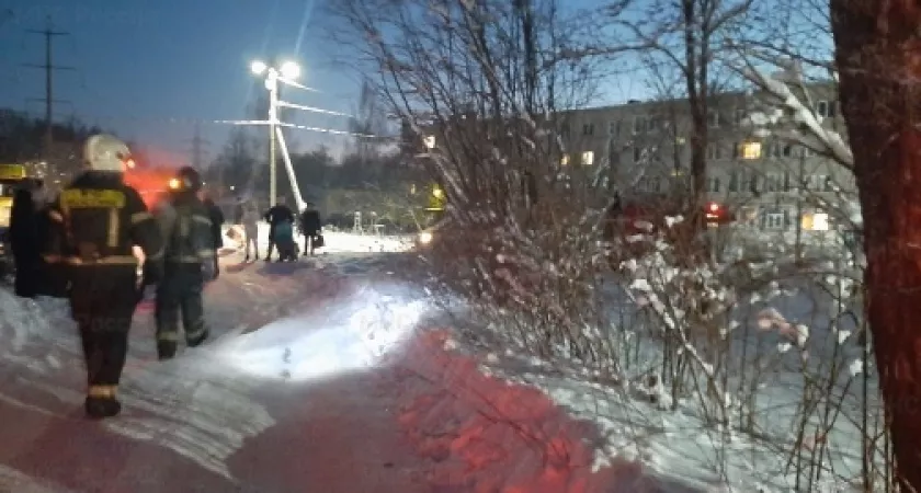 Фото к статье: В Петушках при пожаре в многоквартирном доме пострадали два человека