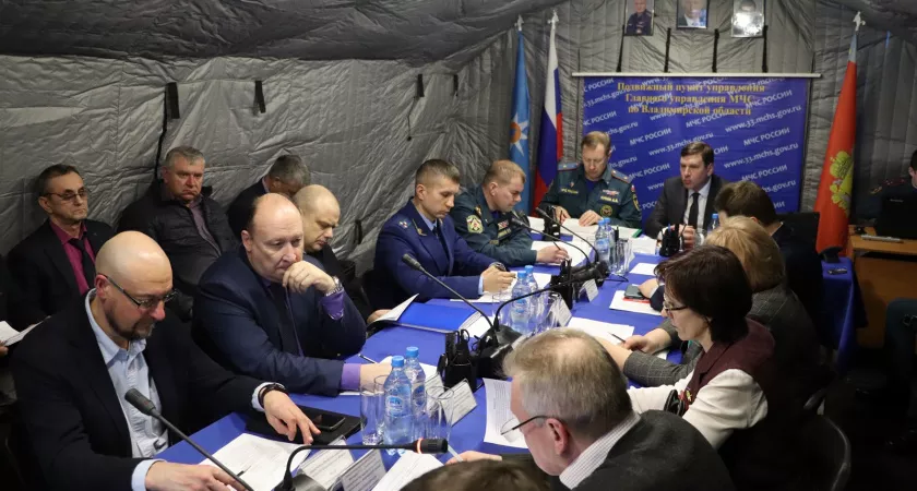 Фото к статье: Во Владимирской области проходит командно-штабное учение МЧС России по паводку
