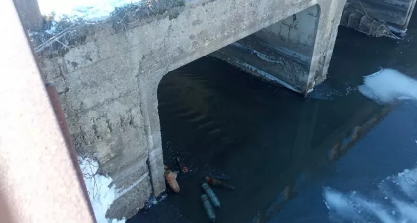 Фото к статье: В Кольчугинском районе под мостом обнаружили 11 артиллерийских снарядов