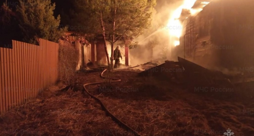 В Киржачском районе пожар уничтожил частный жилой дом