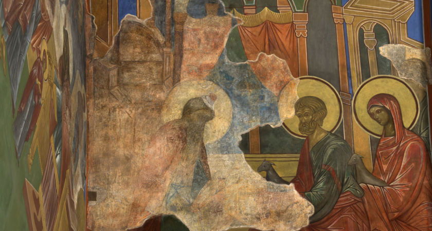 В Успенском соборе Владимира сфотографировали невидимые посетителям фрески 