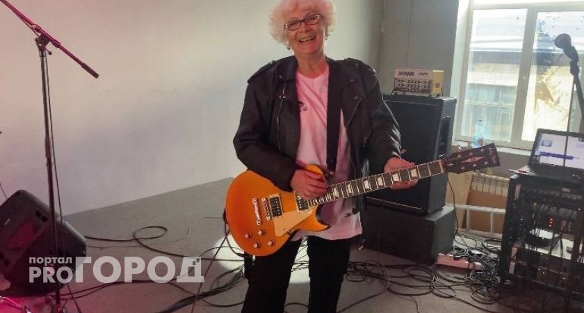 78-летняя рокерша из Гороховца в косухе и с электрогитарой записала музыкальный клип 