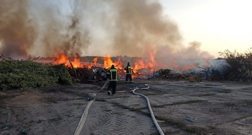 Во Владимирской области произошел крупный пожар на свалке