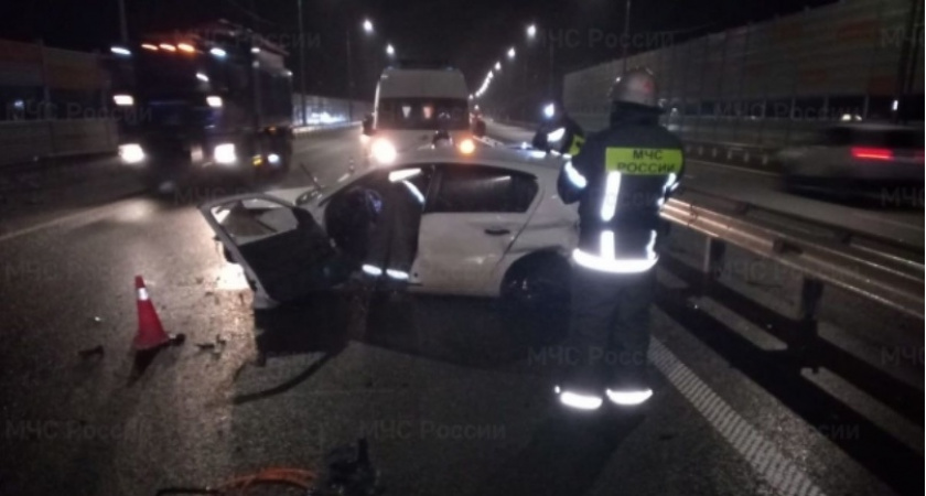 На скоростной трассе М-12 в Петушинском районе спасатели деблокировали пострадавшего в ДТП