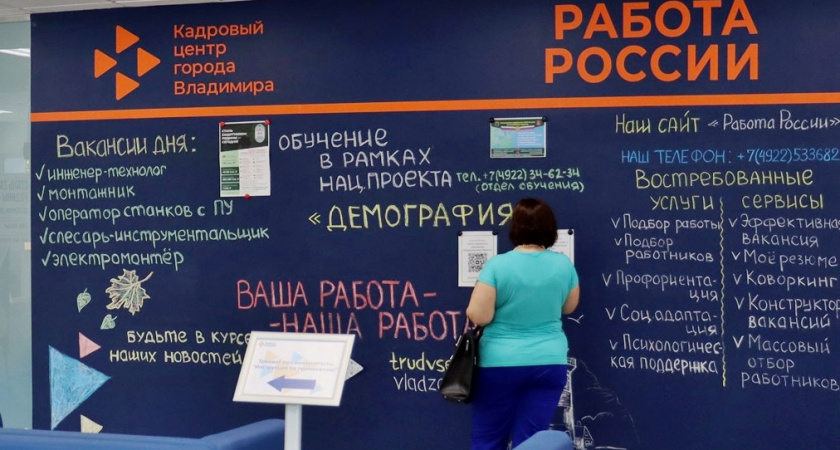 Уровень безработицы во Владимирской области признан самым низким в ЦФО