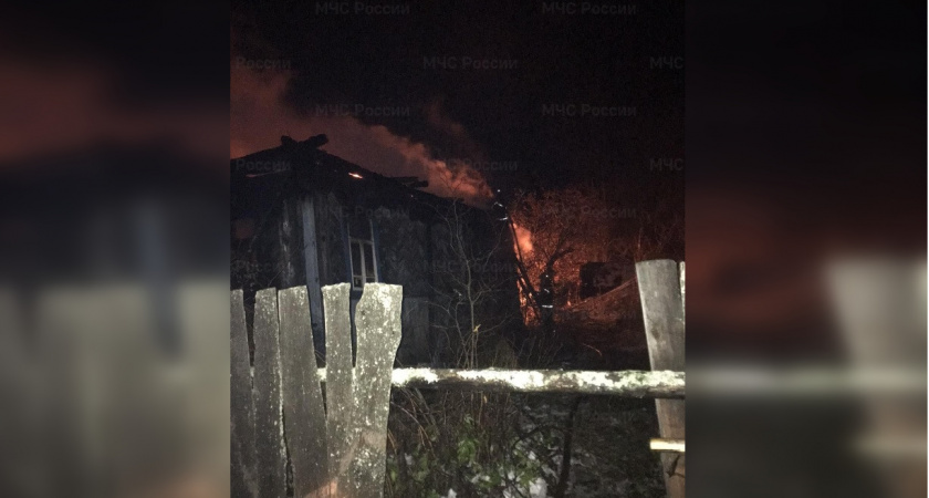 В Судогодском районе пожар уничтожил частный жилой дом 