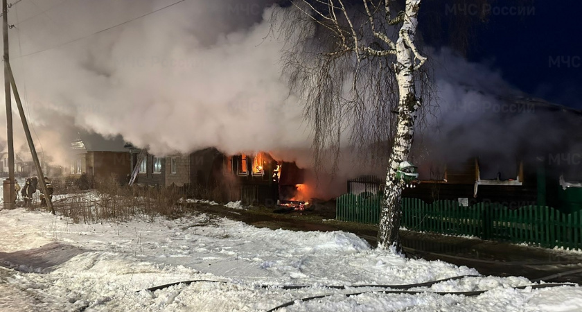 В Меленковском районе Владимирской области сгорело несколько частных домов