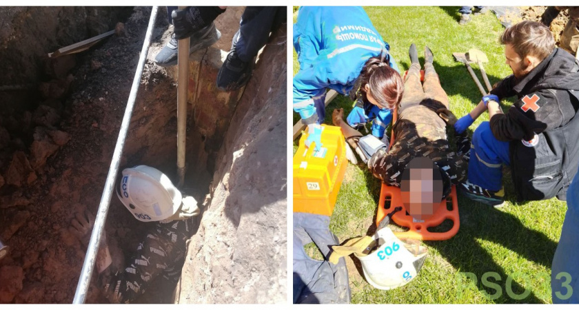 Во Владимире глиняная глыба рухнула на молодого человека