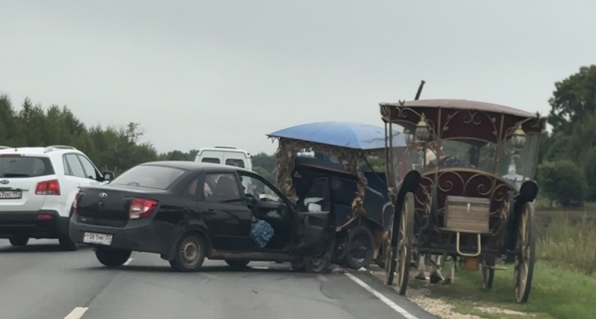 В Суздале автомобиль въехал в гужевую повозку