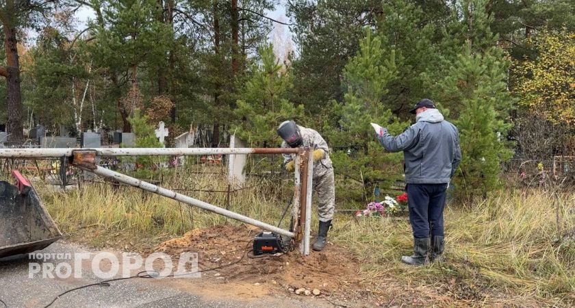 На кладбище в Улыбышево устанавливают шлагбаумы и камеры видеонаблюдения