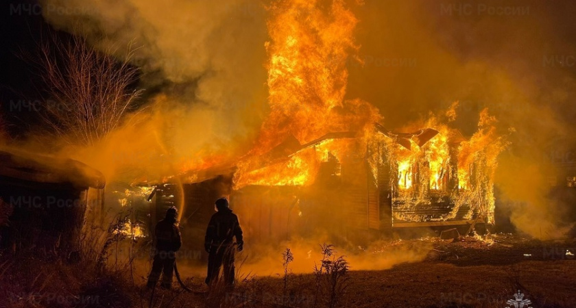 Во Владимирской области пожар уничтожил частный жилой дом