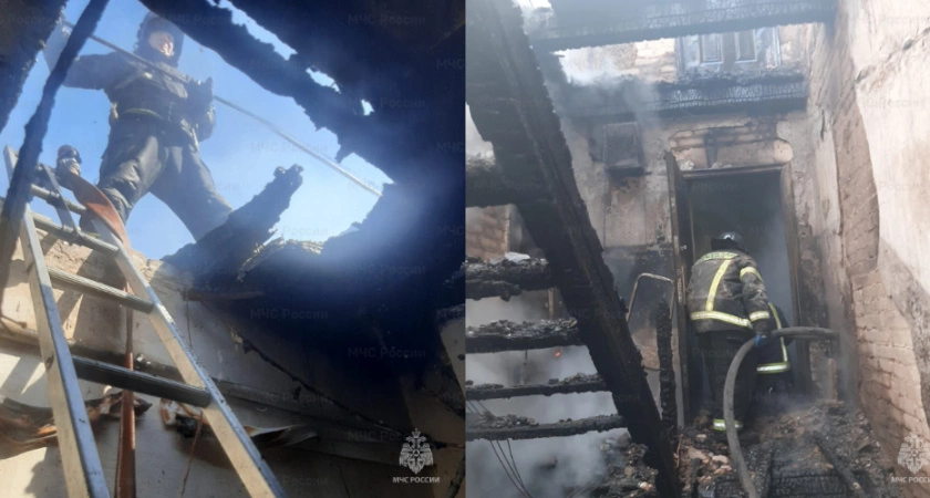 Фото к статье: Во Владимирской области пожар уничтожил многоквартирный жилой дом
