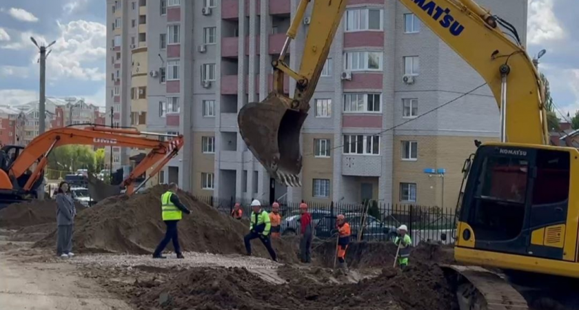 На строительстве новой автодороги во Владимире идет перенос инженерных коммуникаций