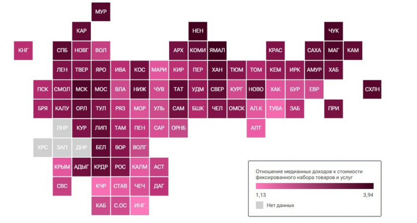 Владимирская область - вновь худшая в рейтинге регионов ЦФО по доходам населения