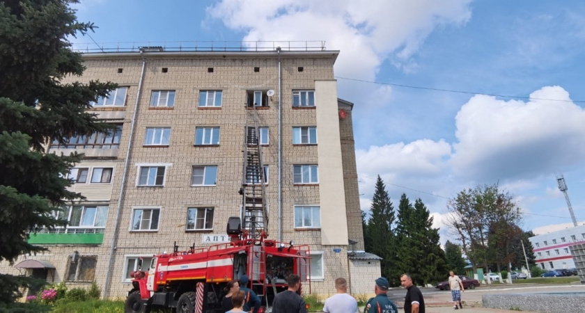 В Меленках из пожара в многоквартирном доме спасли двух человек
