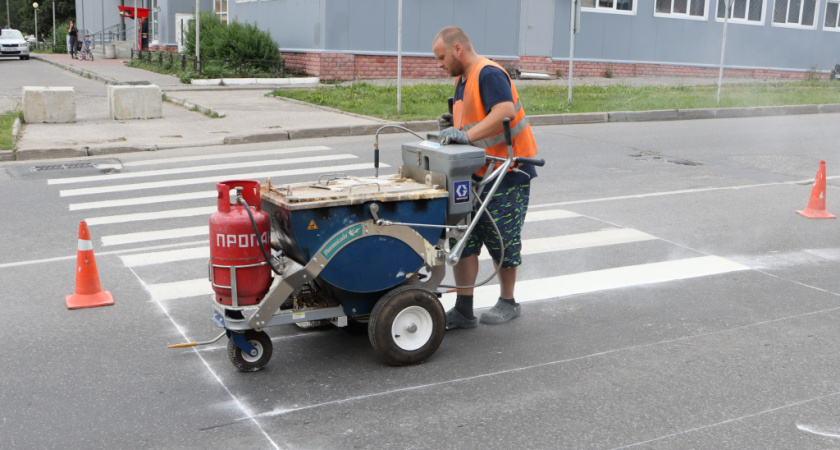 Во Фрунзенском районе Владимира обновляют переходы и полосы