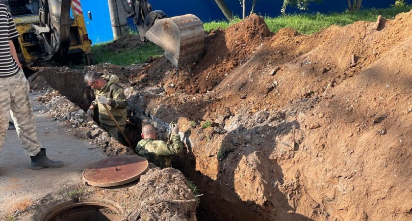 В Вязниках завершили первый этап замены водопровода в Толмачёве