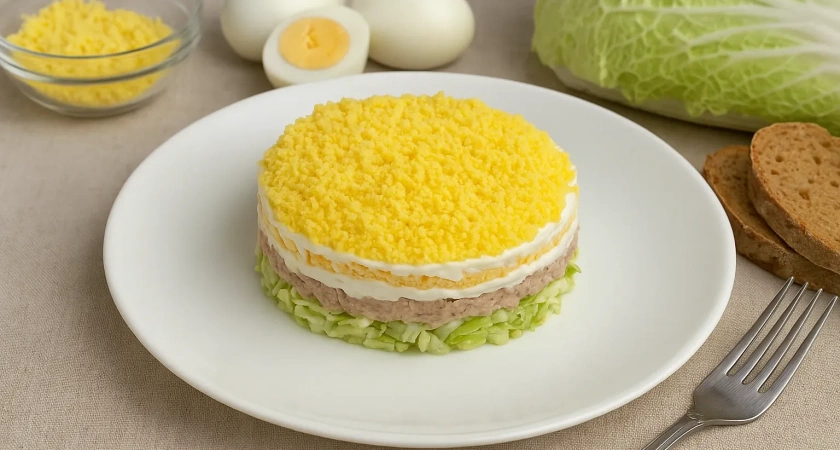 Рецепт летнего салата "Снежная нежность" с печенью трески: будут в восторге даже те, кто не любят рыбу