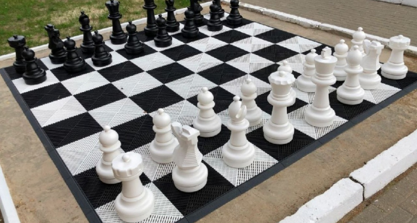 В школе №15 Гусь-Хрустального появились гигантские шахматы по программе «30 на 70»