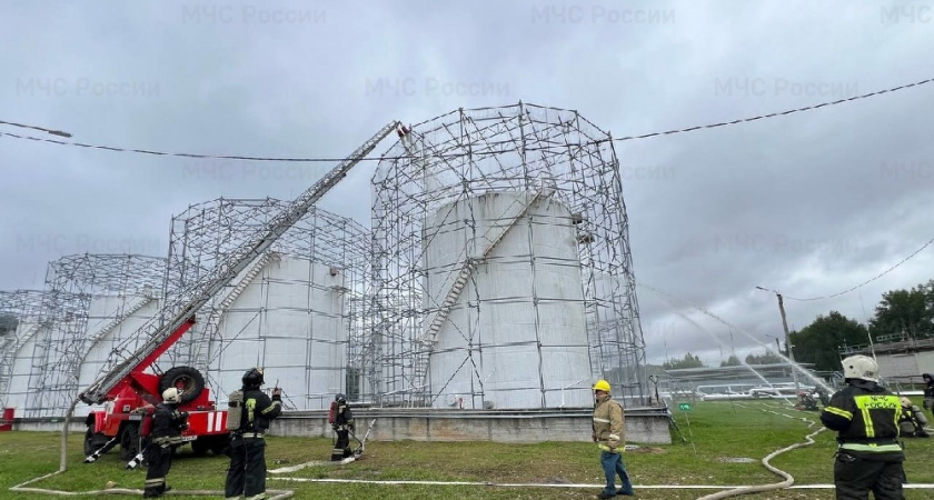 На нефтебазе прошли масштабные учения гороховецких пожарных расчётов