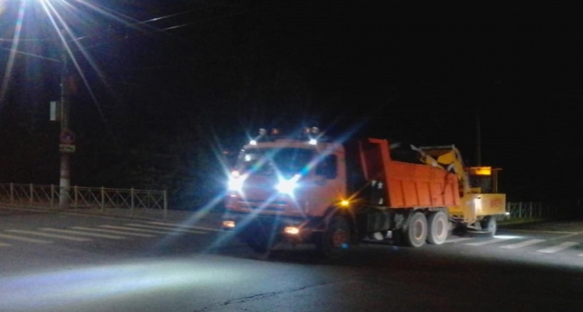 Ночная уборка во Владимире затронула дамбу Содышки и мост через Клязьму