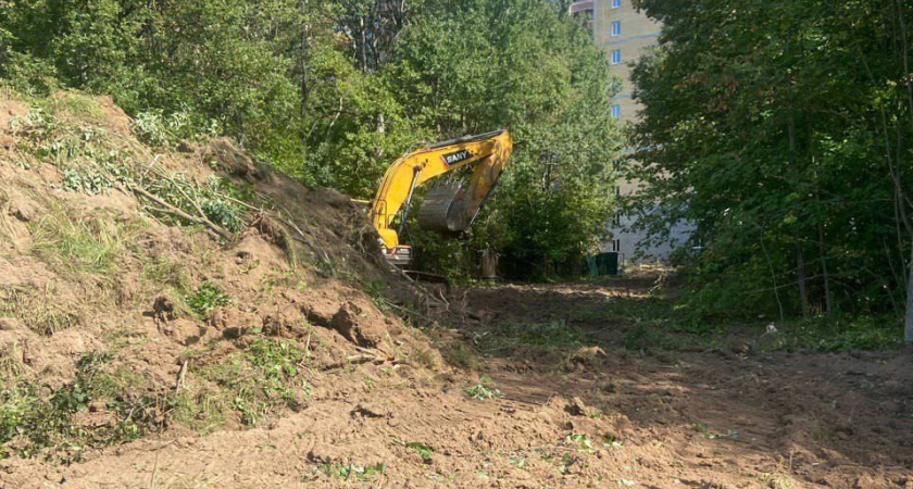 Во Владимире начали благоустройство двора на улице Верхняя Дуброва