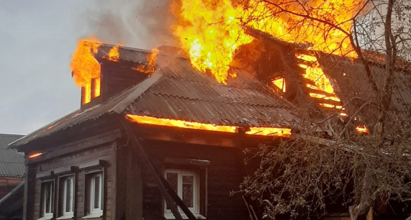 Пожар в деревне Коровино: жилой дом уничтожен
