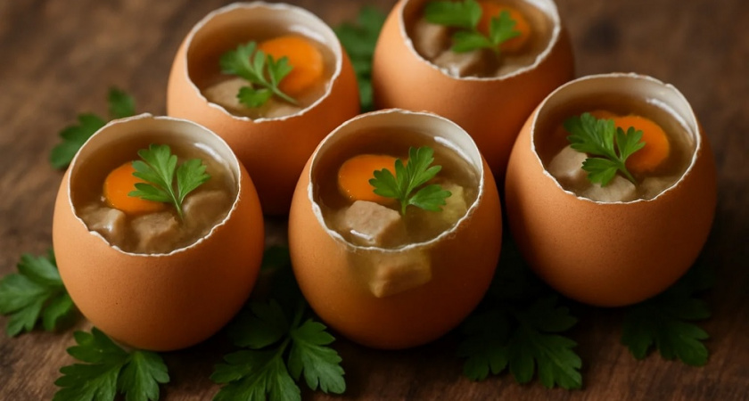 Как приготовить заливное в скорлупе: оригинальный рецепт для Нового года