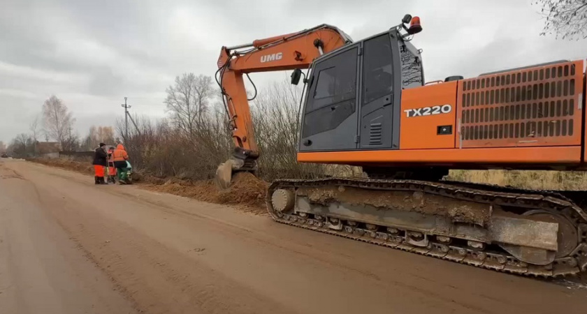 В Собинском округе занялись ремонтом трассы до Хрястово и Угора