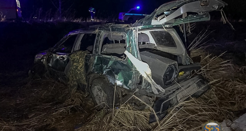 В Камешковском округе автомобиль съехал в кювет