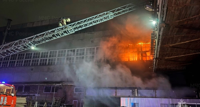 Во Владимире произошёл крупный пожар в производственном здании