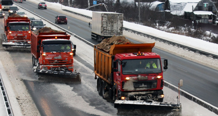 На федеральных трассах Владимирской области работают 90 единиц техники