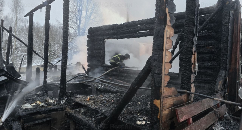 В Александровском районе при пожаре в жилом доме пострадал один человек