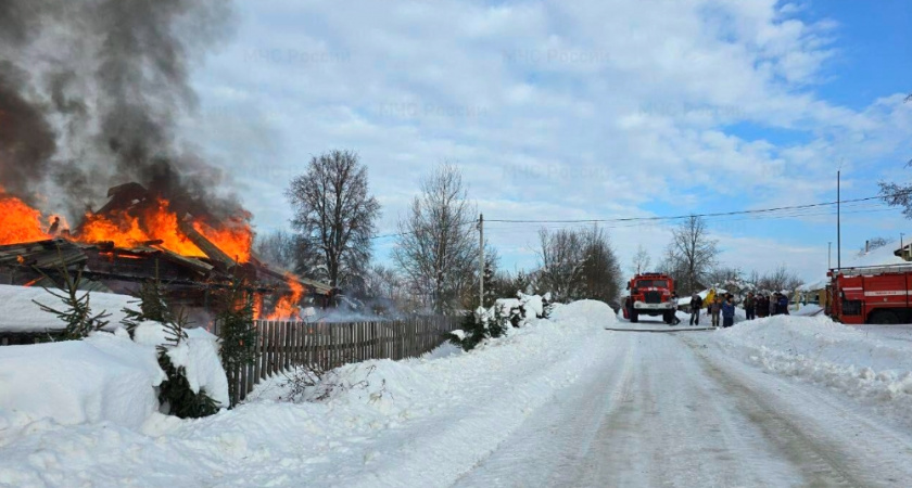 В Александровском районе сгорел частный дом