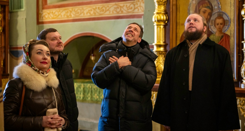 Известный артист Андрей Мерзликин восхитился фресками Свято-Успенского собора Владимира